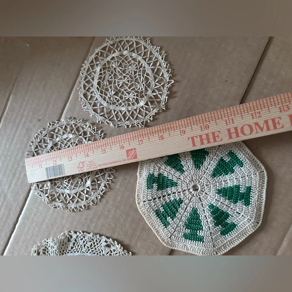 Handmade Crochet Doilies etc lot of 10 Vintage